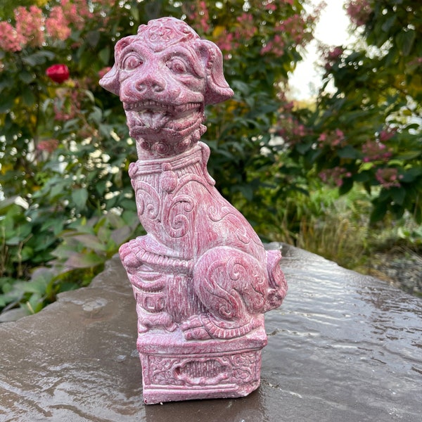 Concrete Foo Dog Statues Etsy