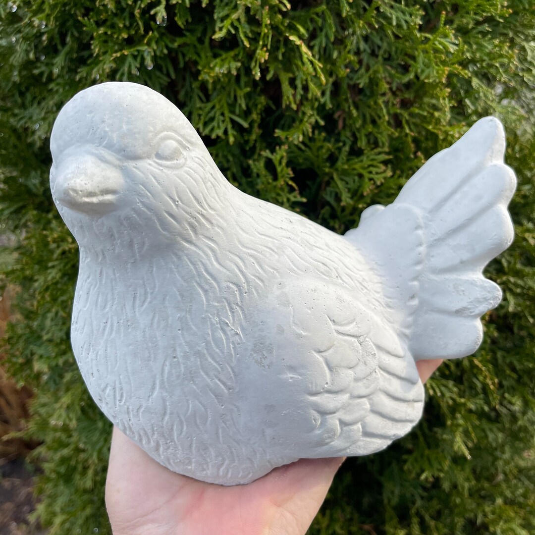 Outdoor Bird Statue Decor Garden Sculpture Concrete 8 Etsy