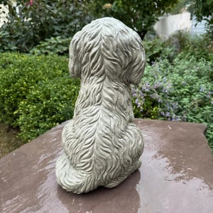 15β Large Cockapoo Garden Statue - Sitting Concrete Dog Decor, Memorial ...