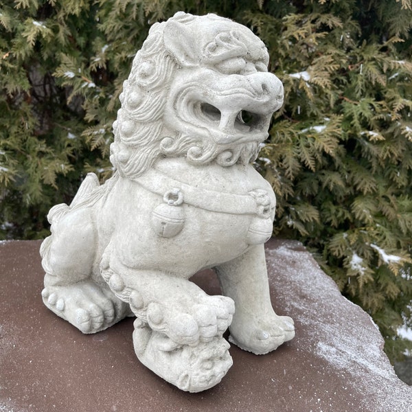 Large Chinese Foo Dogs Statue Etsy
