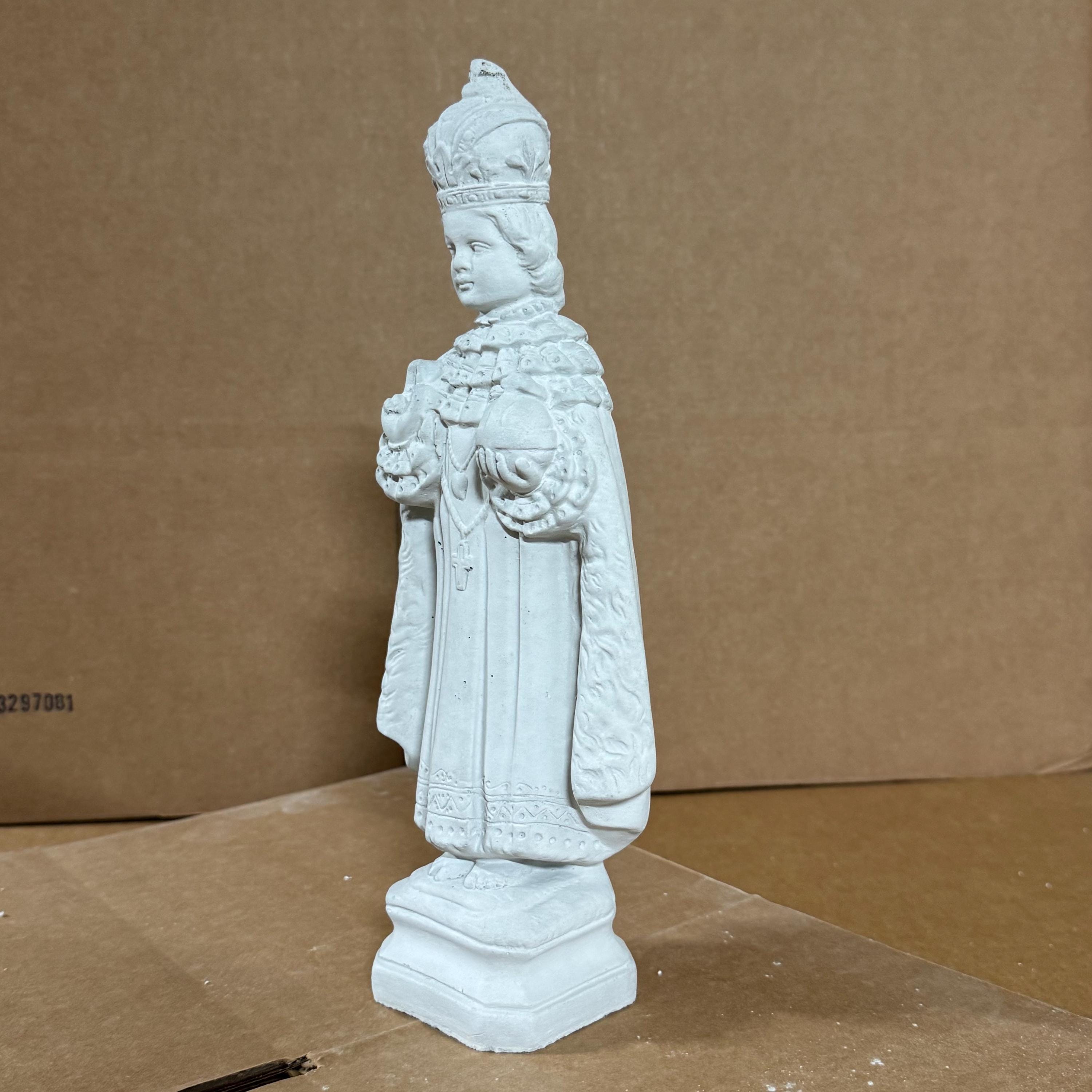 12 Inch Infant of Prague Statue - Outdoor Concrete Jesus Garden ...