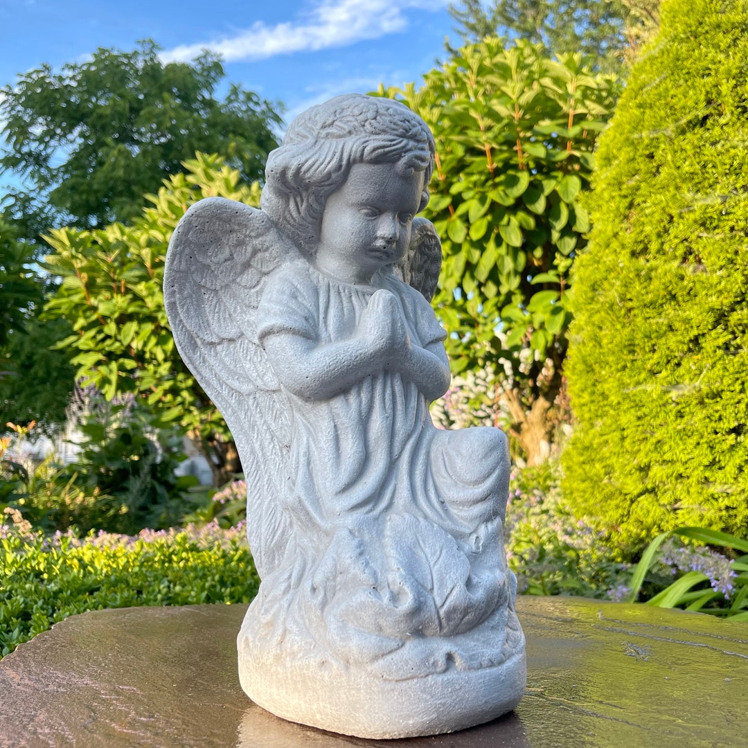 Outdoor Angel Statue 14 Concrete Cherub Statuary for Garden Sculpture ...