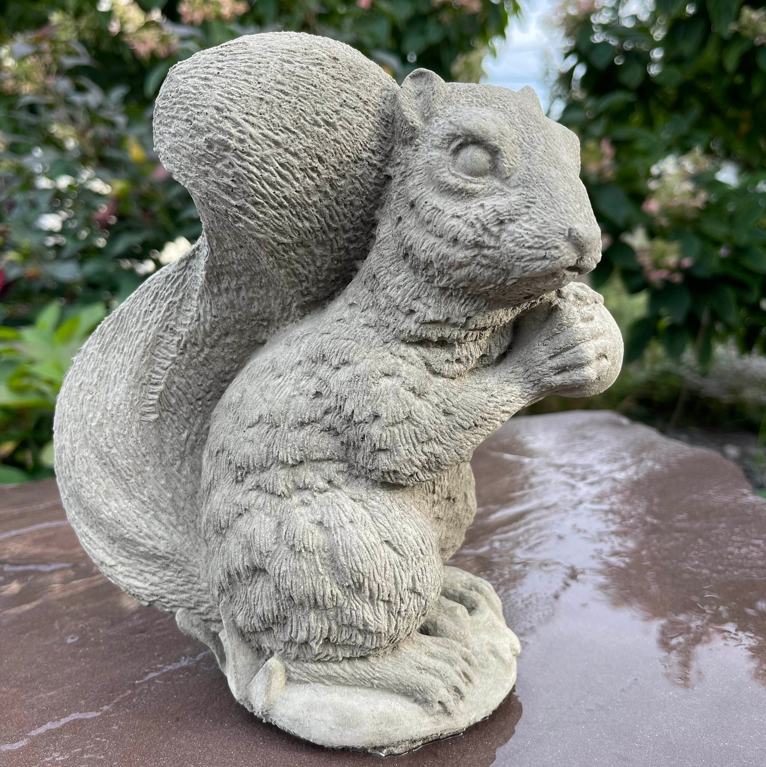 Concrete Squirrel Garden Statue Large 9 Outdoor Cement Chipmunk