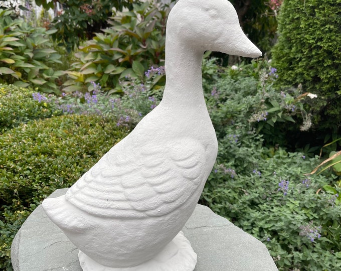 Concrete Goose Garden Statue Outdoor 17 Cement Porch Lawn Ornament