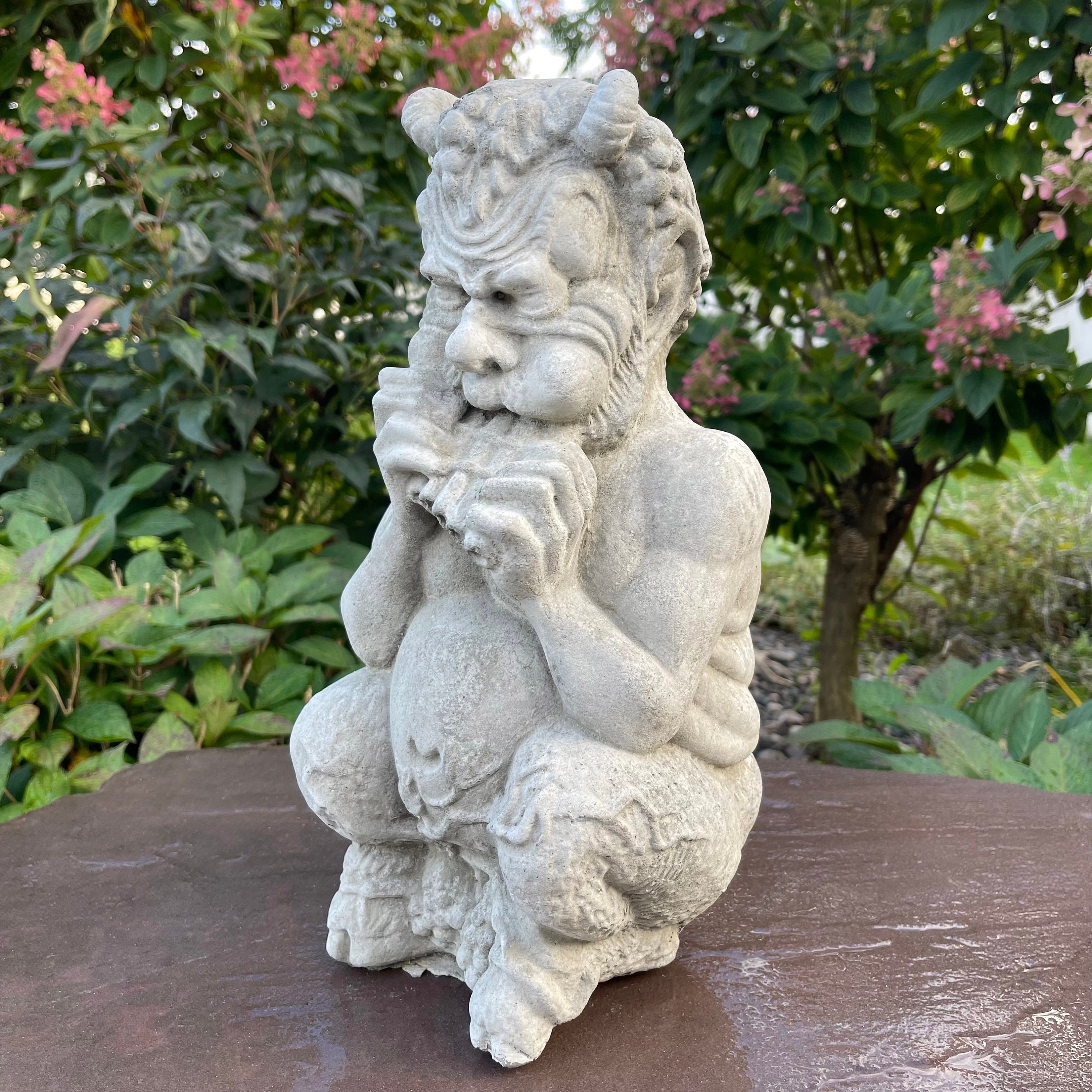 Statue de poussin, poussin en béton de 3 pouces, aspect bois sculpté à la  main. Statue de jardin de Pâques -  France