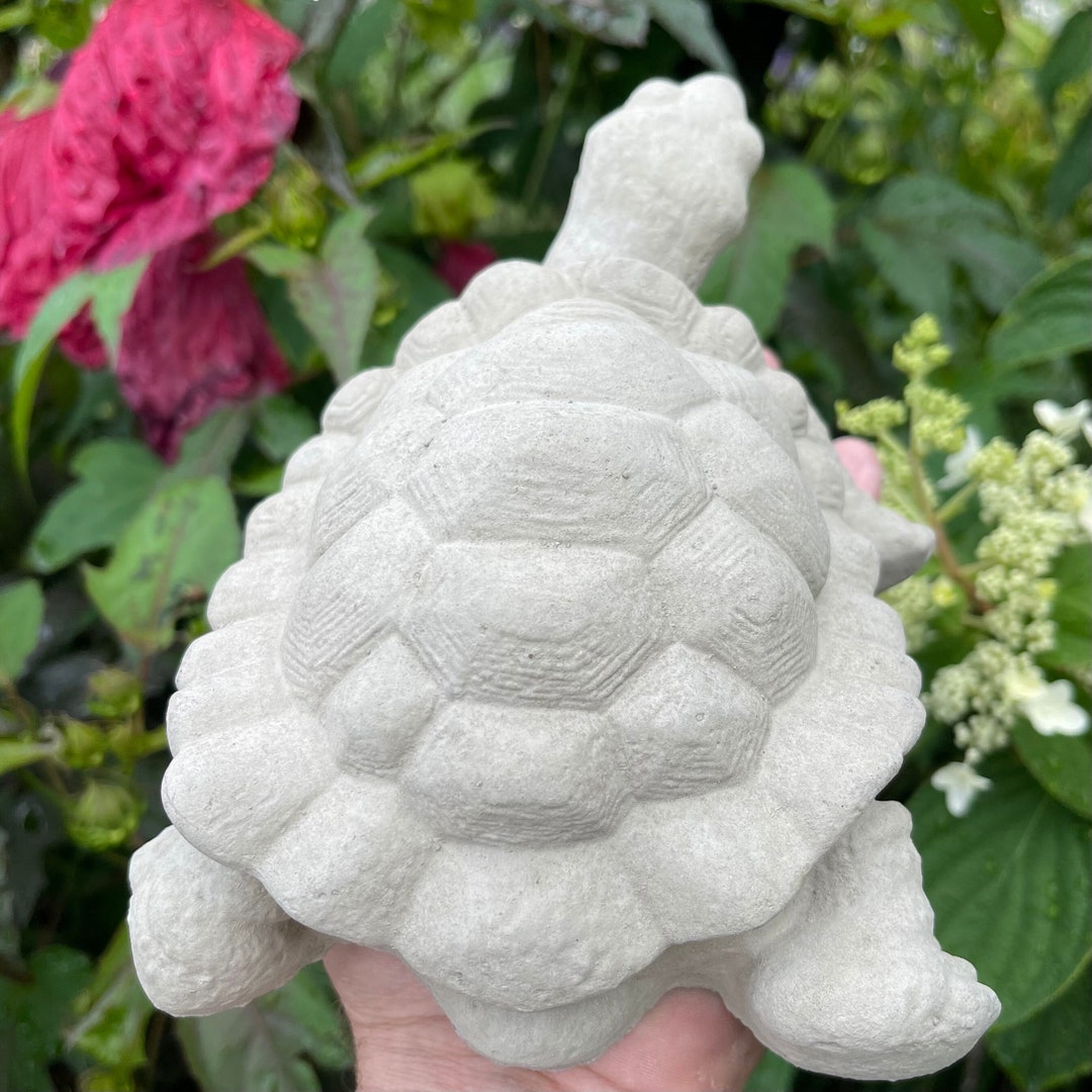 Concrete Turtle Lawn Ornament Statue for the Garden Outdoor Etsy