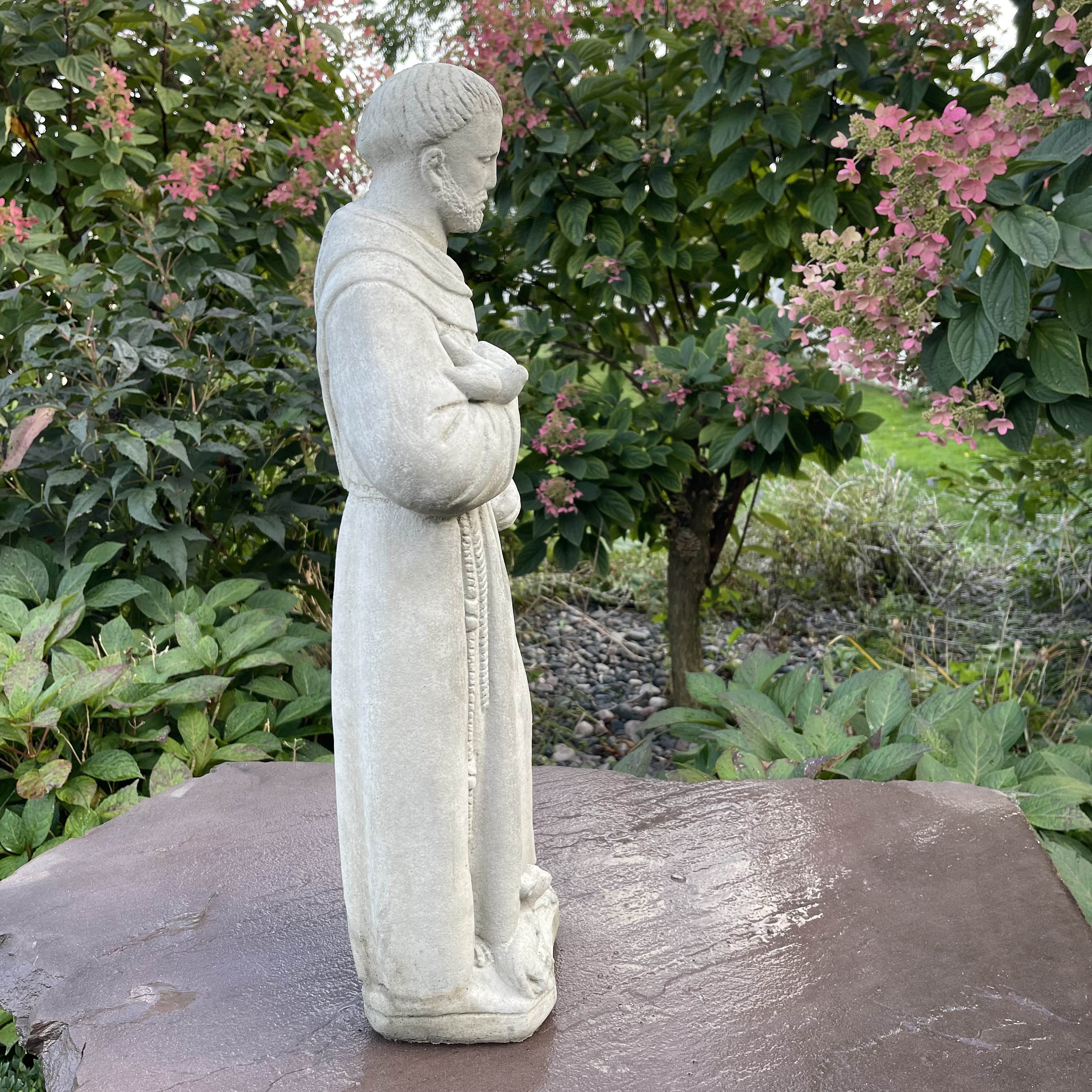 St Francis Garden Statue Concrete 24 Outdoor Saint of Etsy