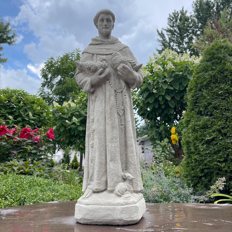 concrete-saint-francis-statue-with-birds-27-catholic-garden-sculpture