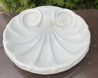 Cement Bird Bath Bowl Replacement Top Only Large 18” Concrete Outdoor Stone Garden Decor Shell Basin Birdbath Without Pedestal