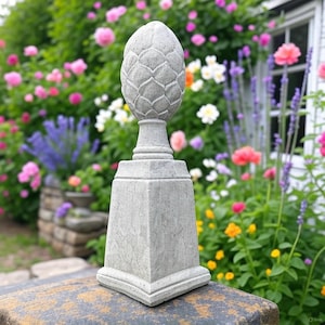 14 Inch Artichoke Finial Statue - Garden Sculpture