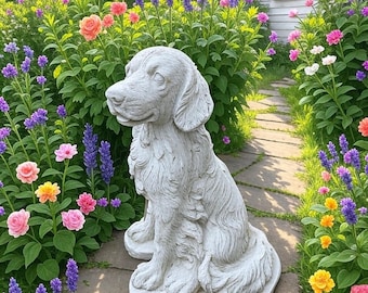 Large Golden Retriever Statue - 16&quot; Garden Sculpture
