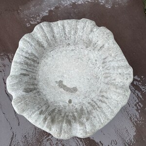 Concrete Bird Bath Bowl: 13 Inch Garden Statue - Modern Outdoor Yard