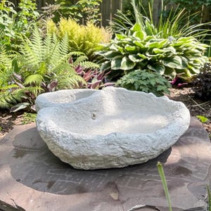 20 Inch Concrete Fountain Bowl - Replacement Basin for Outdoor Water Features Garden Pond Decor