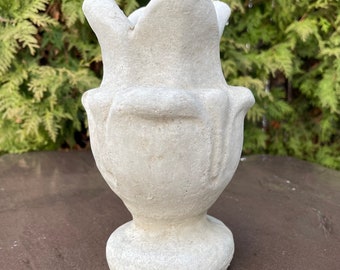 Outdoor Water Fountain Top 8&quot; Outdoor Concrete Tulip Topper Cement Finial Rock Pool Feature Spout Bubble Garden Spitter Replacement Part