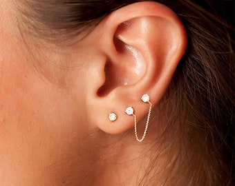 Stud Earring , 3Pcs Stud Earrings, stud Earrings For Women, 925 Sterling Silver Earring,  Jewelry Pendientes , silver Stud Earrings QJ102