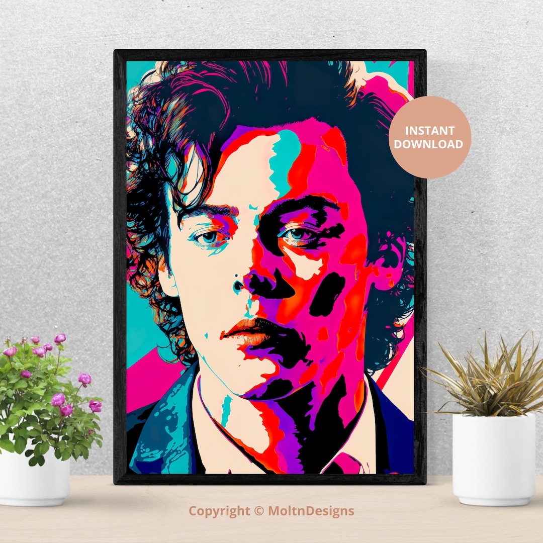 Harry Styles Poster, Harry Styles Portrait, Harry Styles Print, Harry ...