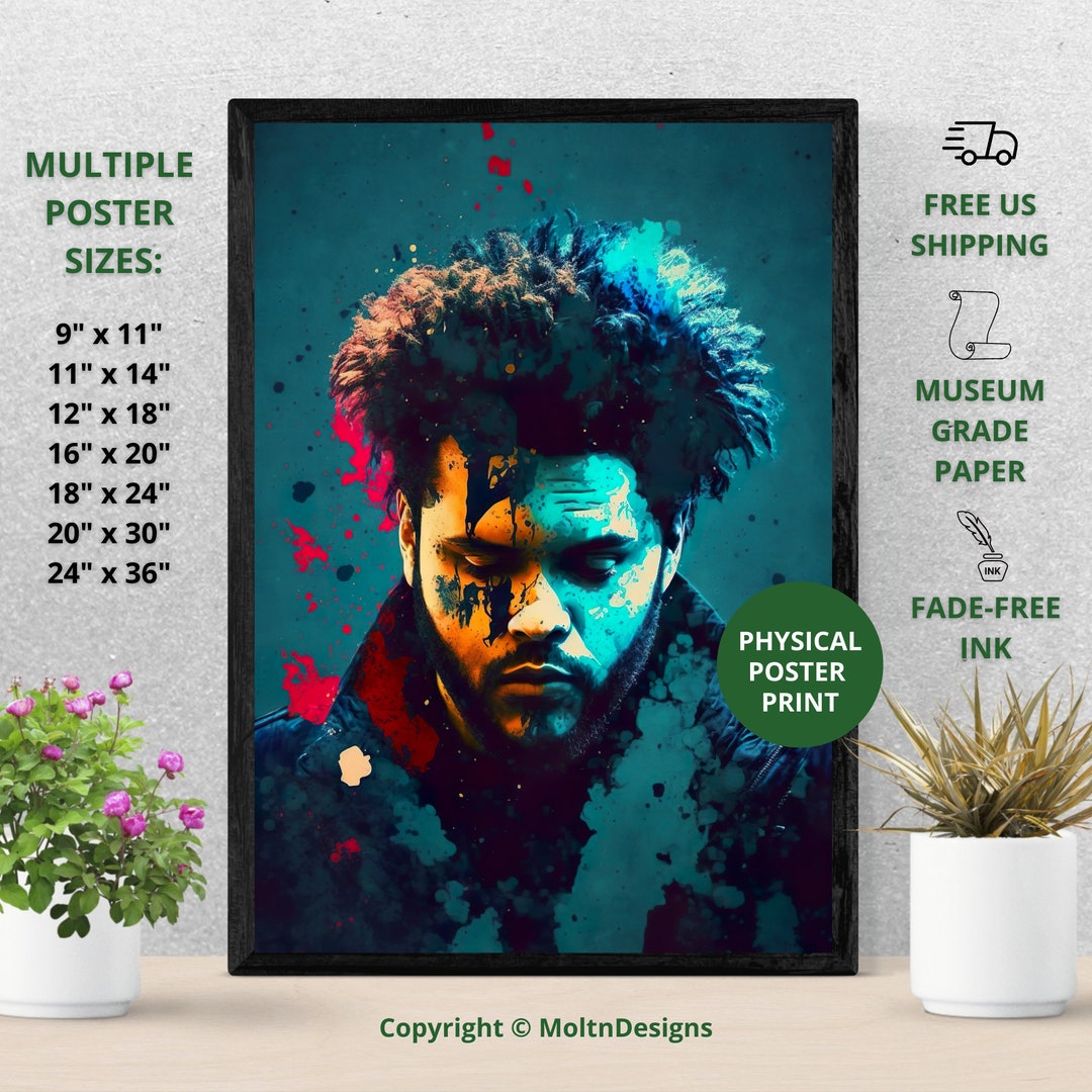 The Weeknd Poster, the Weeknd Portrait, the Weeknd Print, the Weeknd