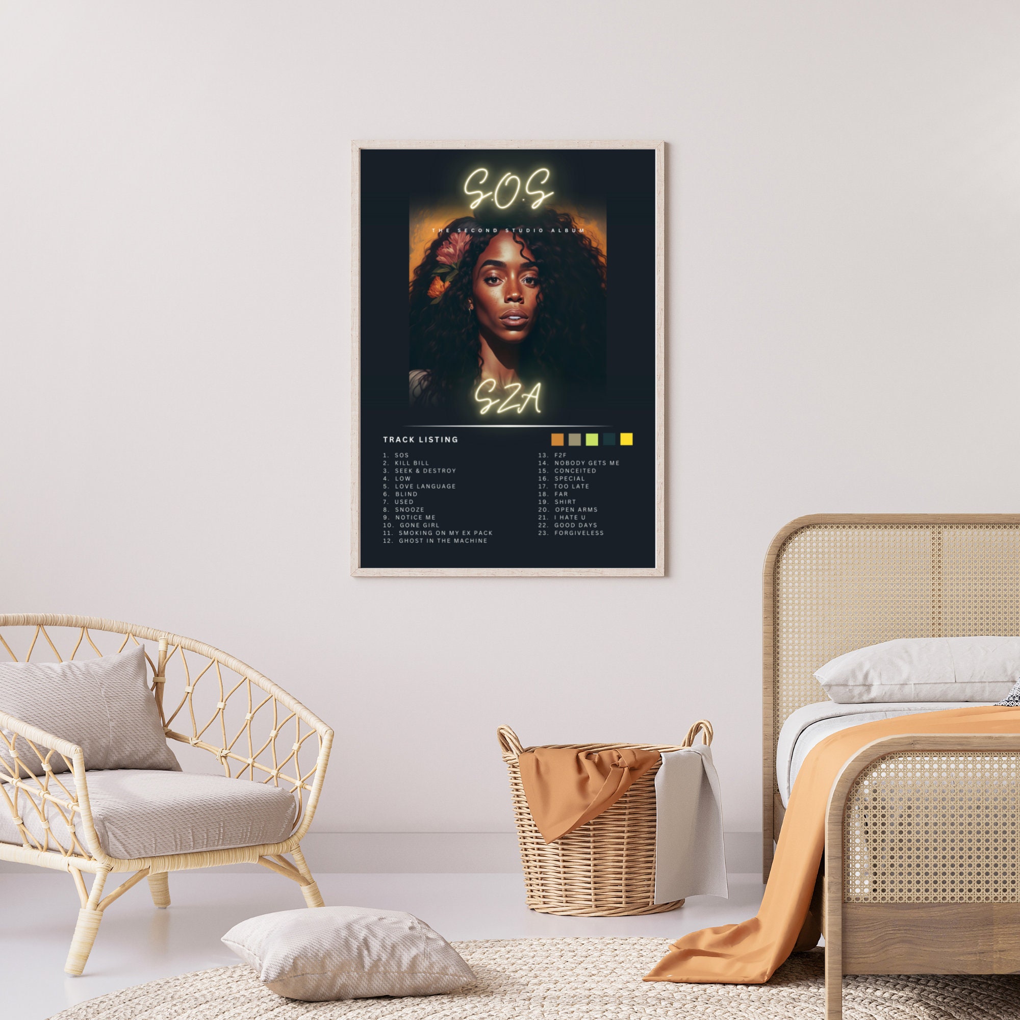 SZA Album Cover, SOS Album Cover, SZA Print, Sza Album, Sos Album, Sza