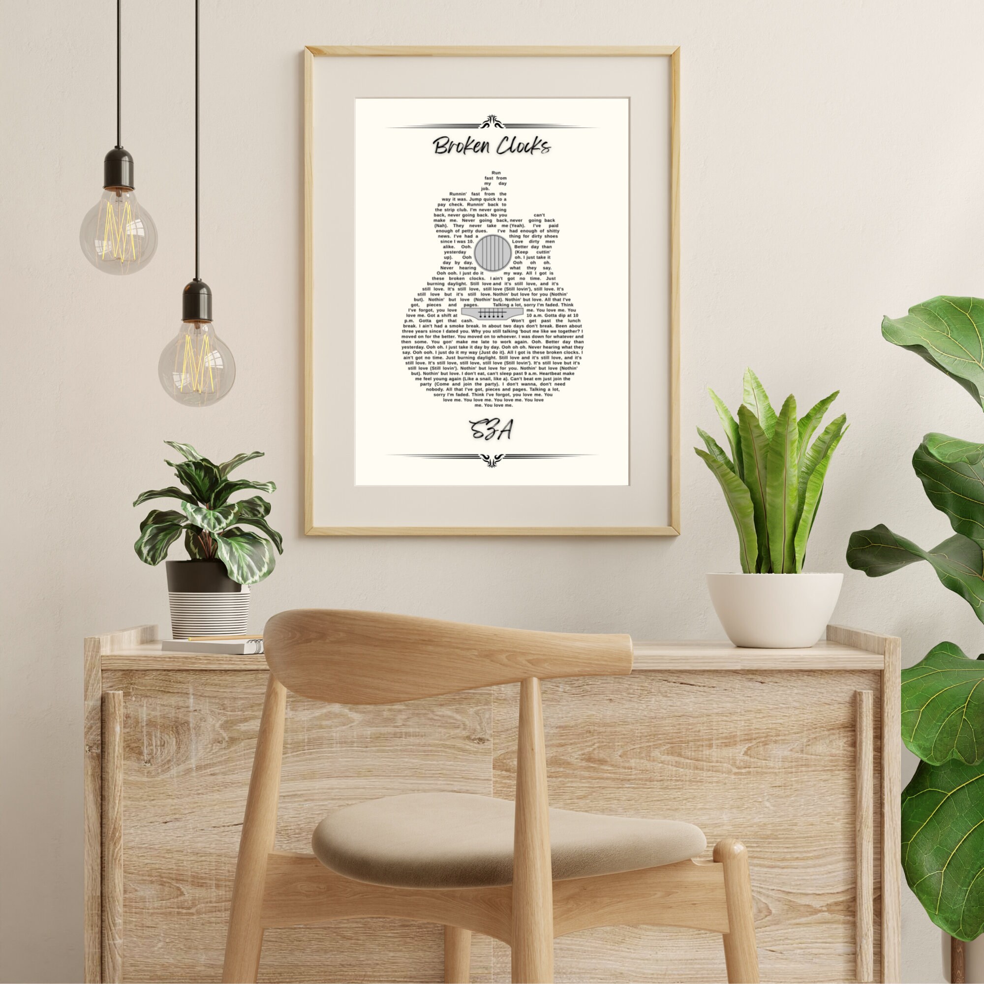 Broken Clocks SZA, SZA Lyrics, SZA Poster, Broken Clocks Lyrics Poster