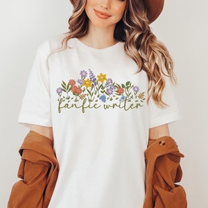 Fanfic Writer Shirt, ao3 Fanfiction Writer, Novelist Tee, Gift for Author, Floral Writer T-Shirt, Writing Tshirt, Bookish Shirt, Smut Lover
