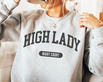High Lady of the Night Court Sweatshirt, Feysand Sweatshirt, Bookish Shirt Comfort Colors, Romantasy Reader Gift