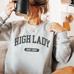 High Lady of the Night Court Sweatshirt, Officially Licensed ACOTAR Merch, Feyre Rhysand Feysand Sweatshirt, Bookish Merch, sjm Reader Gift