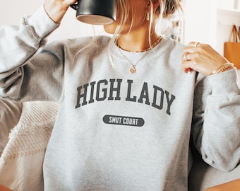 High Lady of the Smut Court Bookish Sweatshirt, Spicy Book Reader Gift, Smut Reading Sweatshirt, Smutty Books Crewneck, Romantasy Reading