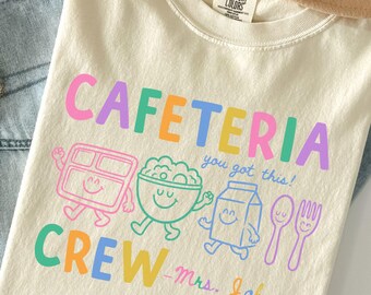 Comfort Colors Cafeteria Crew Shirts, Back to School Lunch Lady T Shirt, Cafeteria Worker Tee, School Lunch Squad Matching Shirts