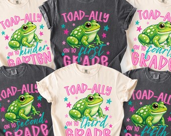 Comfort Colors Frog Grade Level Teacher Shirt, Elementary School Teacher Team Shirt, Back To School Shirt, First Day Of School Team Shirt