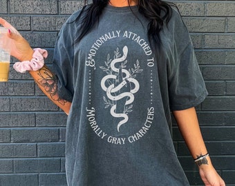 Attached to Morally Gray Characters Comfort Colors Shirt, Bookish Shirt, Fictional Men Tee, Book Club Tshirt, Smut Reader Gift, Book Lover