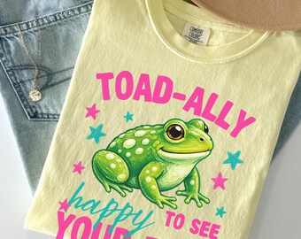 Comfort Colors Teacher Shirt: Happy To See Your Face, Toad Back to School Gift, Teaching Team SPED Paraprofessional Tee