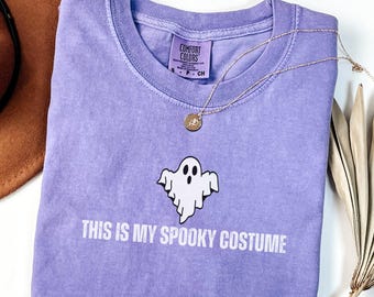 Comfort Colors This Is My Costume Shirt, Funny Halloween T-Shirt, Last Minute Costume Shirt, Halloween Party Spooky Tee, Lazy Costume Shirt