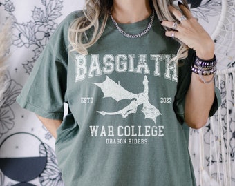 Basgiath War College Comfort Colors Bookish Shirt, Fourth Wing Reader, Dragon Riders, Rider Quadrant, Violet Sorrengail Xaden Riorson Tshirt