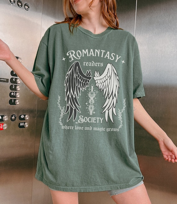 Romantasy Reader Comfort Colors Shirt, Book Club Shirt, Fantasy Romance Reader Merch, Bookish Shirt, Book Tropes Shirt, Bibliophile Bookworm