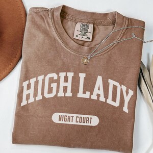 High Lady of the Night Court Sweatshirt, Feysand Sweatshirt, Bookish Shirt Comfort Colors, Romantasy Reader Gift Espresso