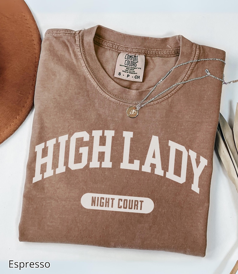 High Lady of the Night Court Sweatshirt, Feysand Sweatshirt, Bookish Shirt Comfort Colors, Romantasy Reader Gift Espresso
