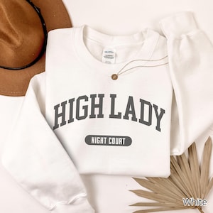 High Lady of the Night Court Sweatshirt, Feysand Sweatshirt, Bookish Shirt Comfort Colors, Romantasy Reader Gift image 3