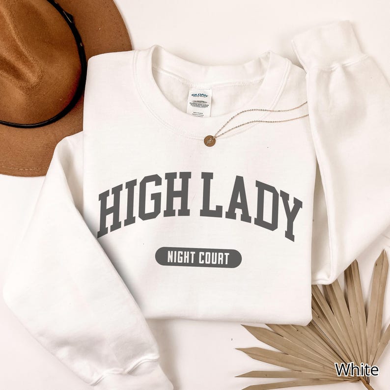 High Lady of the Night Court Sweatshirt, Feysand Sweatshirt, Bookish Shirt Comfort Colors, Romantasy Reader Gift image 3