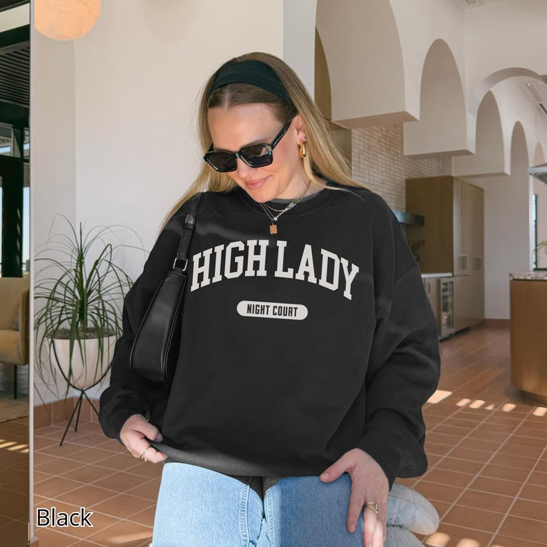 High Lady of the Night Court Sweatshirt, Feysand Sweatshirt, Bookish Shirt Comfort Colors, Romantasy Reader Gift image 14