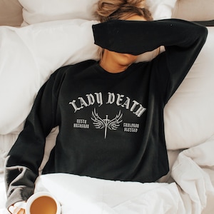Nesta Archeron ACOTAR Cauldron Blessed Lady Death Sweatshirt, Sarah J Maas Velaris Rhysand Cassian SJM Bookish Bookworm Gift, Licensed ACOSF
