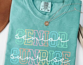 Comfort Colors Senior Sunrise 2027 Shirt, Back To School Senior Tshirt, Last First Day Senior Gift Tee