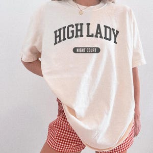 High Lady of the Night Court Sweatshirt, Feysand Sweatshirt, Bookish Shirt Comfort Colors, Romantasy Reader Gift Ivory
