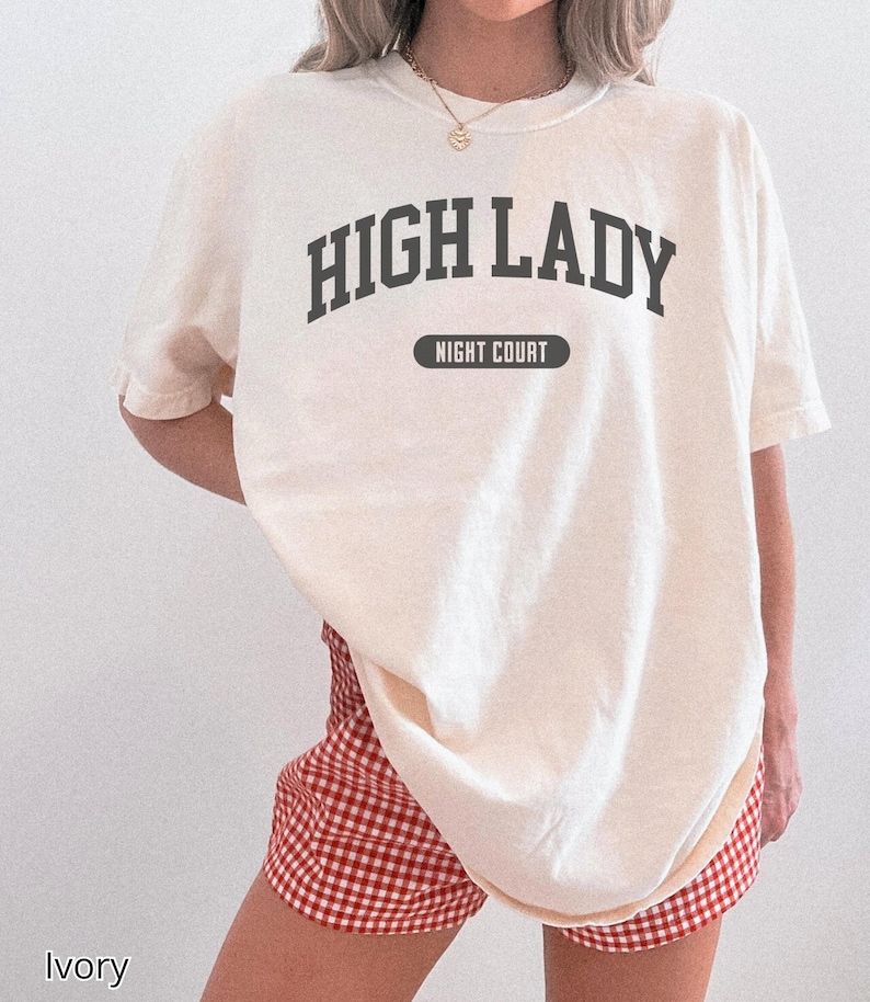 High Lady of the Night Court Sweatshirt, Feysand Sweatshirt, Bookish Shirt Comfort Colors, Romantasy Reader Gift Ivory