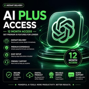 ChatGPT Plus 12 Month Subscription | Private Account | Instant Access