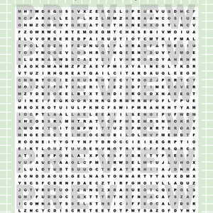 Algebra Key Words / Math Key Words Word Search Classroom Poster Wall Decor (no word bank)