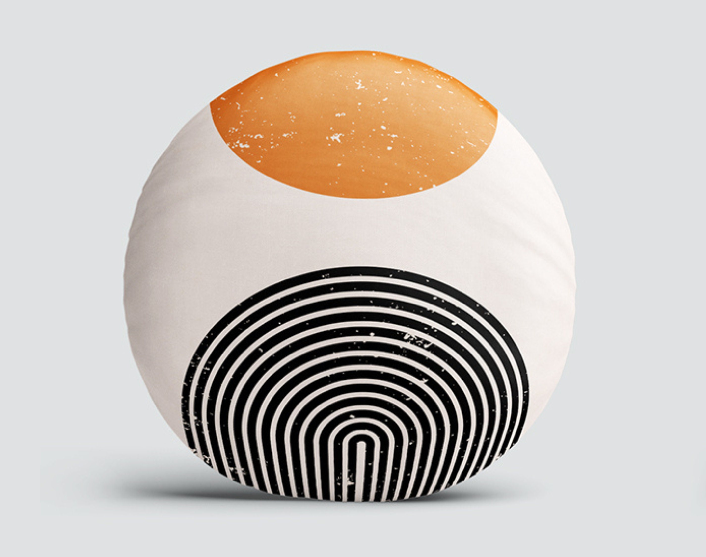 Boho Round Pillows Minimalist Round Cushion Mid Century Etsy