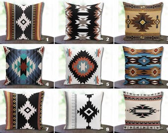 Cushion Cover: Tribal Navajo Design - Soft Cotton Blend