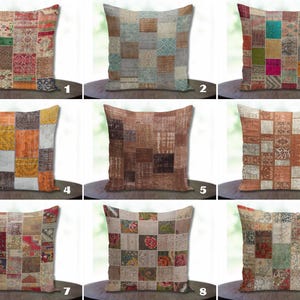 Ethnic Patchwork Pillow Cover: Boho Couch Decor (Soft Cotton Blend)