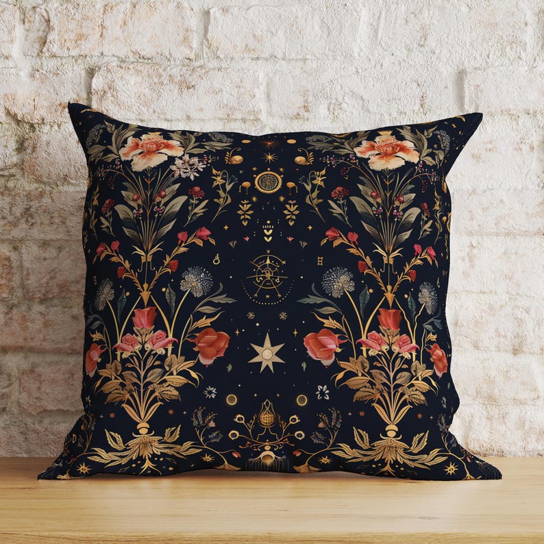 Poszewka na poduszkę: nadruk inspirowany naturą Williama Morrisa – styl secesyjny Pattern #4