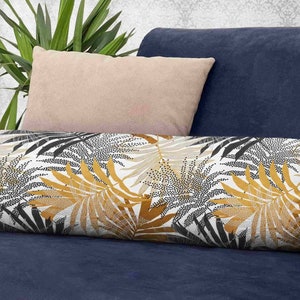 Palm Leaves Bolster Pillow, Fallen Leaves Bolster Cushion, Dry Leaf Cylindrical Pillow, Yoga Bolster, Fall Inspired Decor, Thanksgiving Gift